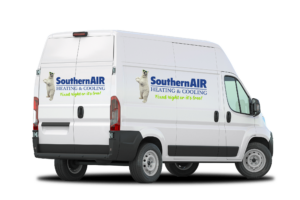 cutout of a southern air company van
