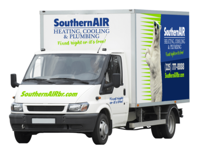 a cutout of a Southern Air company truck
